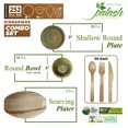 thumbnail image 2 of Palash - Sal Leaf Single use Round Combination Dinnerware Set|Eco-friendly Backyard Compostable | 9" Theme Party, Wedding, BBQ Round Dinner Pates + 6 oz Soup Bowl + cutlery + Serving Platter|252 pcs, 2 of 8