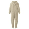 thumbnail image 4 of Byoo Big Girls Fleece Outfit Soft Full Sleeve Zip Up Romper Sleepwear Comfortable Holiday Kids Jumpsuit Nightwear, 4 of 5