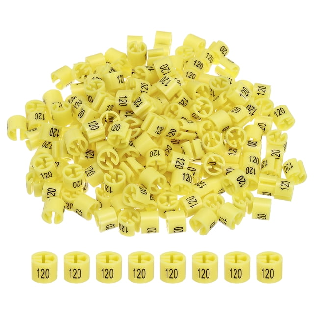 Uxcell Clothes Hanger Marker Plastic Garment Tags Hanger Markers for Garment Color Coding Snap Labels 120 Size Yellow