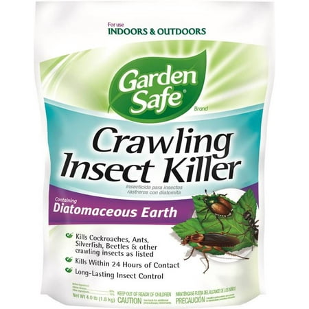 - Garden Safe Brand Crawling Insect Killer Containing Diatomaceous Earth, 4-lb