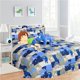 thumbnail image 1 of SAMIMPORT-2011 Juego de cama infantil de 6 piezas con diseño de dinosaurio azul cielo, tamaño individual, 1 of 3