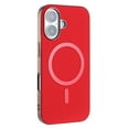 thumbnail image 2 of Allytechgroup iPhone 16 Case with Magnetic Ring, Compatible with Magsafe Slim Back Cover Flannel Inner Lining Shockproof Protective Phone Case for Apple iPhone 16, Red, 2 of 6