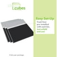 thumbnail image 6 of Clean Cubes 13-Gallon Pop-Up Trash Bins, 3-Pack, Black – Disposable, Collapsible, with Fitted Trash Bags, 6 of 7