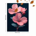 thumbnail image 3 of Qisvanset Framed Canvas Wall Art 12x16 Inch Pink Geranium Rose Floral Panoramic Wall Art Print, 3 of 5