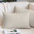 thumbnail image 2 of Ivory White King Pillow Covers, Modern Pure Ivory White Soft Breathable Throw Pillow Cases with Invisible Zipper, Decorative Pillowcase Pillows Protectors for Sofa Bed Couch 20"x36", 2 of 9
