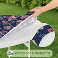 thumbnail image 5 of Pioneer Flower Floral Print Pattern Round Fitted Tablecloth with Elastic Edge,Dining Table Cover Waterproof,Outdoor Round Tablecloth for Camping,Dining,Indoor and Outdoor, 5 of 7