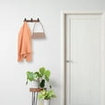 thumbnail image 5 of Unique Bargains 1 Pack Coat Rack Wall Mount Coat Hook for Hanging with 3 Hooks Dark Brown, 5 of 7