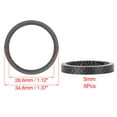 thumbnail image 2 of 5pcs Headset Spacer Matte Black Carbon Fiber Handlebar Stem Spacers Fit 1 1/8 Inch Stem for Bikes Bicycle Cycling 5mm, 2 of 4