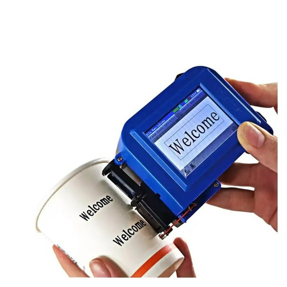 Mini Hand Printer Handheld Inkjet Printer Portable Ink Jet Printer For Tin Can Box Plastic Bags Batch Code Printing ,Versatile Surface Compatibility