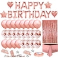 thumbnail image 1 of Kit de globos de cumpleaños, 34 unidades, lámina de látex, oro rosa, 1 of 1