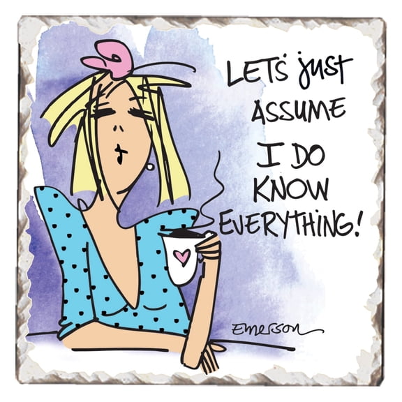 Thirstystone Know Everything Single Tumbled Tile Coaster Create Your Own Set
