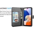 thumbnail image 5 of Galaxy A14 5G Case, A14 5G Wallet Case, Samsung Galaxy A14 5G 6.6 inchs PU Leather Case, Tekcoo Luxury Cash Credit Card Slots Folio Flip Cover [Detachable Magnetic Case] & Kickstand - Black, 5 of 6