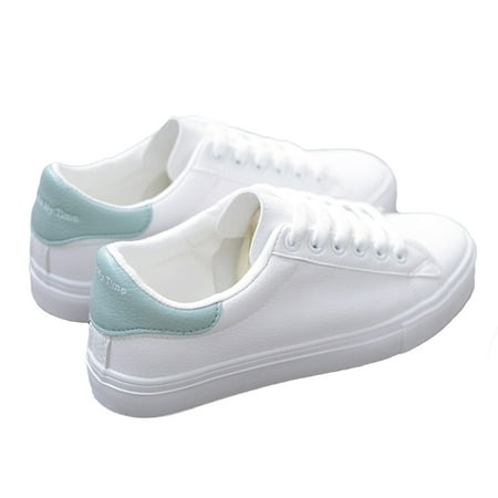 

COOLL Fashion Women Color Block Sneakers Anti-slip Flat Lace up Sports Walking Shoes