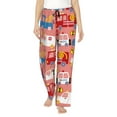 thumbnail image 2 of Goofa Cartoon with Traffic Elements Printed Soft Pajama Pants for Women, Wide Leg Comfy Casual Lounge Yoga Pants-XX-Large, 2 of 9