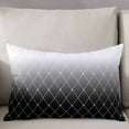 thumbnail image 3 of Black Ombre Throw Pillow Cover 16 x 24 Inch Decorative Pillow Cover Modern Geometric Abstract Rhombus Striped Lumbar Pillowcase Seasonal Rectangle Cushion Case for Couch Sofa Bed Living Room, 3 of 7