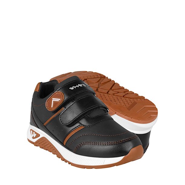 TENIS CASUALES NIÑO WHAT´S UP 326646 SIMIPIEL NEGRO What's Up 326646