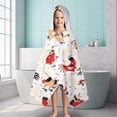 thumbnail image 6 of White Chicken Folk Pattern Hooded Bath Towel，60"x35" for Ages 3 To 12 Kids, Quick Dry Lightweight Soft Microfiber Hood Beach Towel Cover Up for Kids, 6 of 7