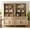 Oak, variant on WAMPAT Modern Credenzas & Sideboards with Storage, Dining Hutch with Glass Doors and Adjustable Shleves, Storage for Kitchen, Living Room, Home Office, Rustic White