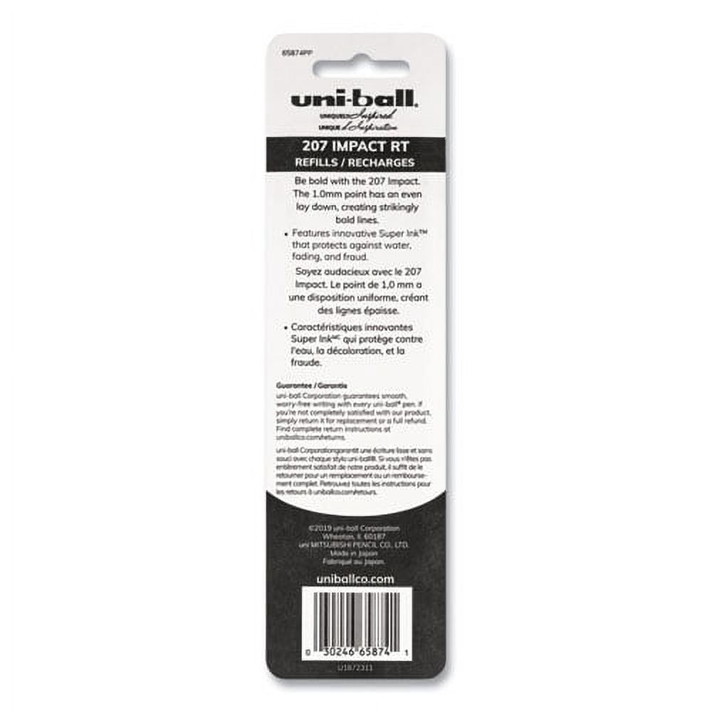"Refill For Gel 207 Impact Rt Roller Ball Pens, Bold Conical Tip, Blue Ink, 2/pack | Bundle of 10 Packs"