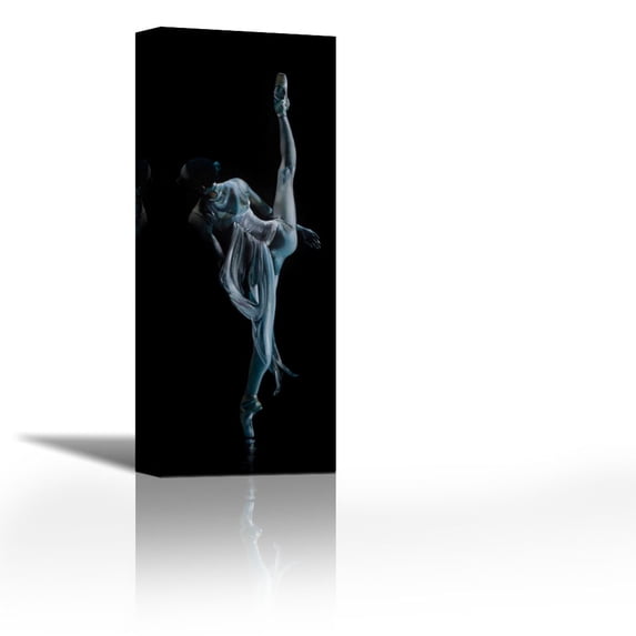 Night Shadow - Contemporary Fine Art Giclee on Canvas Gallery Wrap - wall décor - Art painting - 13 x 36 Inch - Ready to Hang