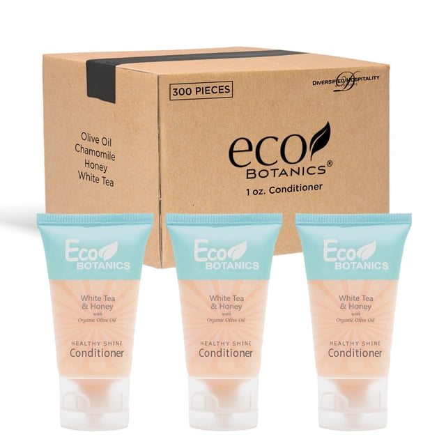 Eco Botanics Acondicionador de hotel tamaño viaje 1 oz. (Caja de 300)