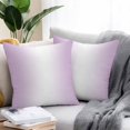 thumbnail image 2 of Throw Pillow Covers 16x16 Inch Set of 2, Light Purple Ombre Waterproof Outdoor Pillow Covers, Modern Gradient Abstract Art Decorative Cushion Pillowcases for Couch, Sofa, Bed, Garden, Patio, 2 of 9