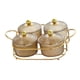 thumbnail image 1 of Organizador de almacenamiento de alimentos con rejilla, multiusos, con tapa, para decorar aperitivos Marrón 4 Cuencos, 1 of 9