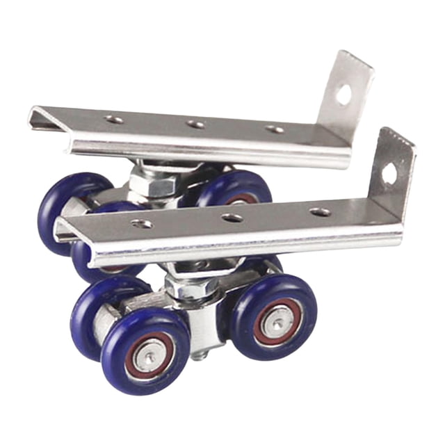 2 piezas de herrajes para puertas corredizas enrollables, puertas de cocina, ruedas, carritos, poleas, patio 71 mm