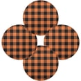 thumbnail image 2 of GZHJMY Orange Buffalo Plaid Round Placemats Set of 4, Non-Slip Table Mats Washable Heat Resistant Place Mats for Kitchen Dining Table Home Decor,15.4 Inch, 2 of 7
