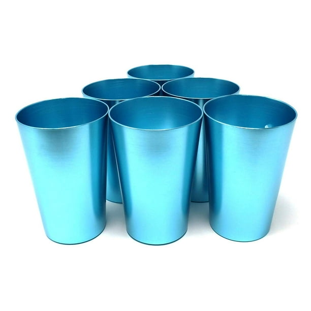 Aluminum Tumbler Reusable 18 OZ Drinking Cups Bright Anodized Color