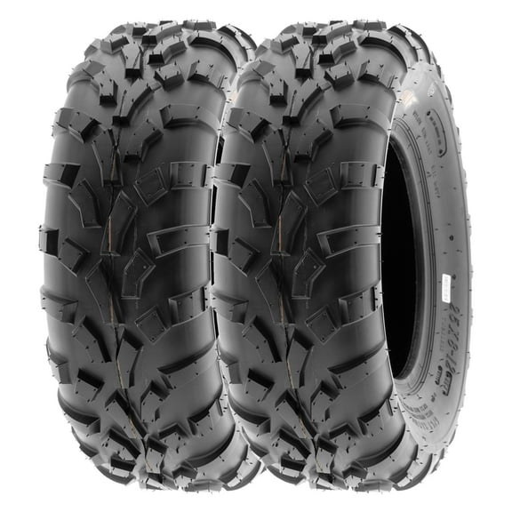 SunF ATV/UTV All Terrain Quad Tire 25x8-12 25x8x12 6 PR Tubeless A010 (Set of 2)