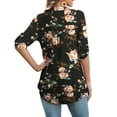 thumbnail image 4 of a.Jesdani Womens Plus Size Tunic Tops 3/4 Sleeve Casual Floral Henley Shirts m-4x, 4 of 9
