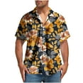 thumbnail image 2 of Awdenio Mens Shirts Short Sleeve Floral Tropical Aloha Shirt Casual Summer Button Down Holiday Beach Shirt with Pocket, 2 of 5