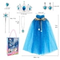 thumbnail image 2 of WIBACKER Princess Cape Set 6 Pieces Girls Princess Cloak with Tiara Crown, Wand for Little Girls Dress Up, 2 of 5