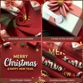 thumbnail image 4 of Red Background Christmas Banner Gold Stars Xmas Backdrop Gift Boxes Pine Branches Festive Background for Christmas Party New Year Gathering Home Decoration, 4 of 9