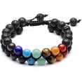 thumbnail image 1 of Pulsera de cuentas de chakras, pulsera de cristal curativa de los 7 chakras, pulsera de cuentas de piedra de yoga, pulsera de meditación, relajación y ansiedad., 1 of 5