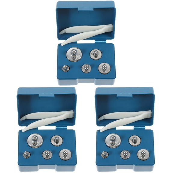 Raindrops 3 Sets  Balance Scale Calibration Weight Precision Weights Grams Metal Calibration Weights with Plastic Tweezer