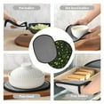 thumbnail image 7 of Sikiie Green Branch Olive Silicone Pot Holders, Oven Mitts Heat Resistant Hot Pads, Non Slip Pot Holder for Kitchen Baking and Cooking 9.4 x 7.5 Inches, 7 of 7