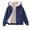 Blue, variant on Boys Zip Up Hoodie Fleece Jacket Kids Sherpa Lined Sweatshirts Outerwear Unisex Warm Winter Coat (Dark Gray,9-10 Years)