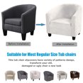 thumbnail image 5 of 2 Pack Club Chair Cover Velvet Stretch Tub Chair Slipcover Spandex Soft Armchair Sofa Cover Furniture Protector for Living Room Bar Cafe Hotel (White), 5 of 7