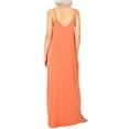 thumbnail image 3 of Zenana Women's V-Neck Draped Jersey Beach Summer Cami Long Maxi Dress with Side Pockets, 3 of 5