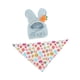 thumbnail image 1 of Conjunto de gorro con orejas de conejo y bandana con estampado de huevo para porche de Pascua, resistente para Azul, 1 of 9