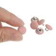 thumbnail image 4 of Uxcell 10pcs 16L Fabric Cloth Covered Button 10mm Metal Shank Round Sewing Buttons for Suits Dress Blouses, Pink, 4 of 5