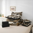 thumbnail image 5 of Feelyou Rustic Bear Deer Twin Bedding Sets 7-Piece, Hunting Wildlife Bedding Comforter Set, Vintage Patchwork Plaid Reversible Sheet Sets, Lightweight Room Decor, 5 of 7