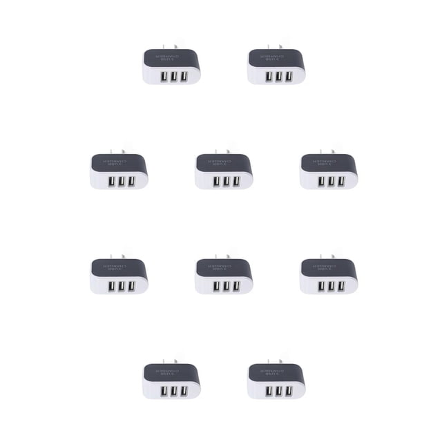 Matsuzay 2019 nuevo 1PC Universal 3 puertos USB teléfono móvil UE/EE. UU. de enchufe adaptador de de pared de viaje Type2 NO2