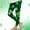 Green, variant on Avrnliq St. Patrick's Day Girls Shamrock Plaid Leggings - Green Stretchable Elastic Waist Slim Fit Pants for Kids Size 4-10,Size 4 T