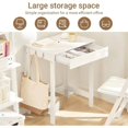 thumbnail image 4 of Small Desk 23.6x15. MDF U2013 Computer Desk, Vanity Desk, Office Desk, Adjustable Desk, Study Table, Bureau, Gaming Desk, Bureau De Travail Home Office, Dorm, FWT43 -, 4 of 4