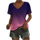 thumbnail image 2 of Fiudx Camisas para Mujer Camisetas Holgadas de Manga Corta con Cuello En V Informales con Estampado de Moda para Mujer, 2 of 5