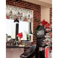 thumbnail image 2 of Curtain Valance, Christmas Snowman Poinsettia Gift Leaves Snowflake Holly Pinecone Winter Vintage Rod Pocket Valance Short Window Decor Curtains for Kitchen Bathroom Bedroom,1 Panel 54" x 18", 2 of 6