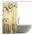 thumbnail image 2 of MYPOP Grunge Musical Shower Curtain, Print of Piano Keys on Background with Musical Notes Fabric Bathroom Shower Curtain Set with Hooks, 60 X 72 Inches, 2 of 3